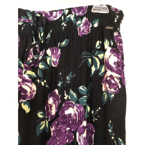 Volcom Women's Purple Summer Casual Defiant One Floral Print Harem Pants  M L - Picture 7 of 12